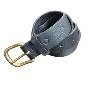 Red Wing Shoes Black Leather Belt sz 46 Minimalist Casual Business Basic